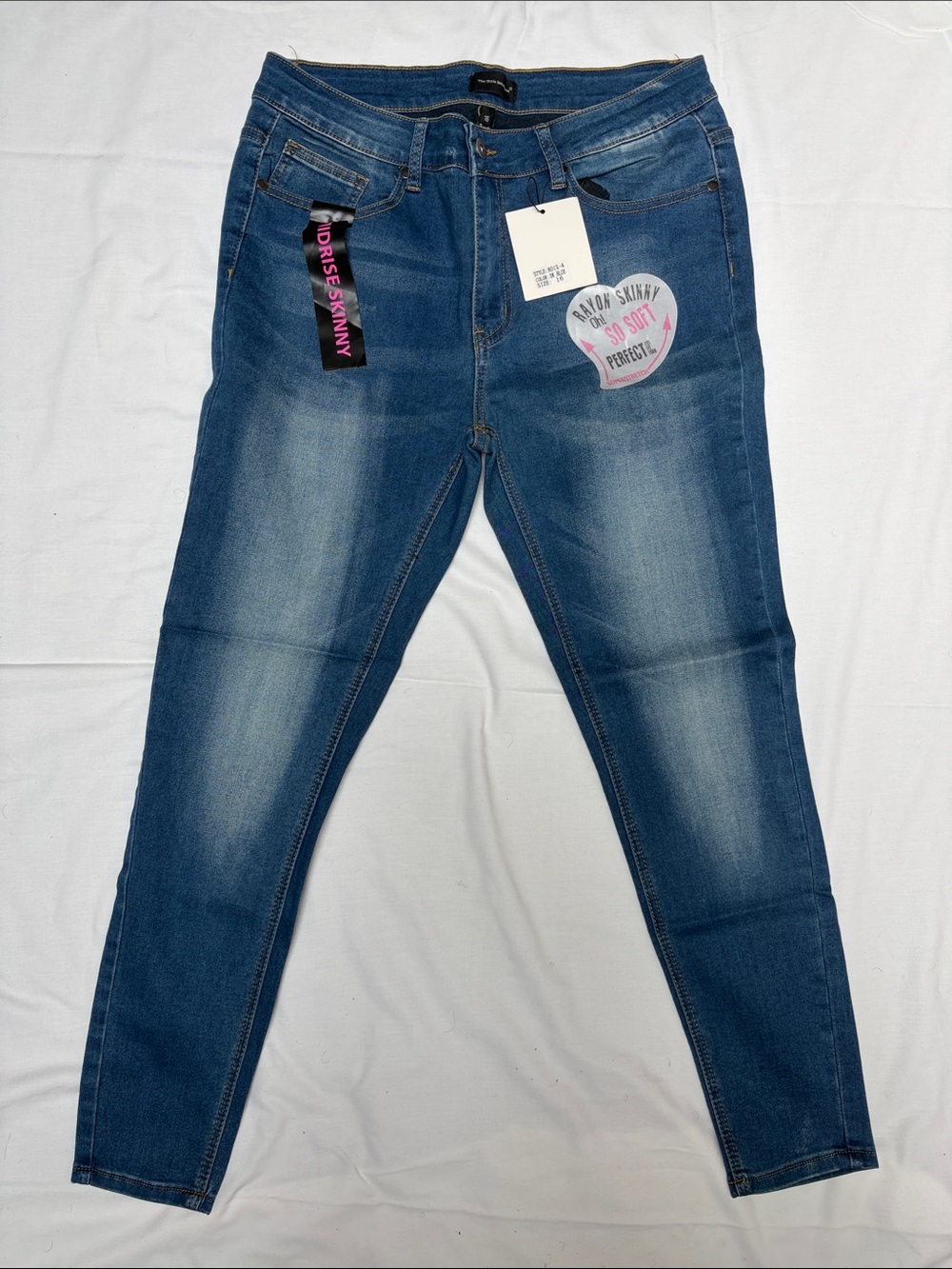 Women’s Skinny Jeans - Classic Blue Stretch Denim